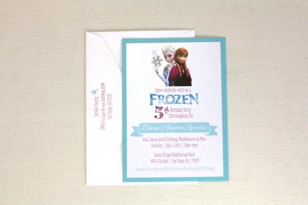 Frozen birthday party invitations