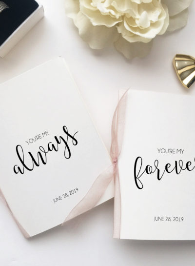 His and Hers Vows Card Booklet