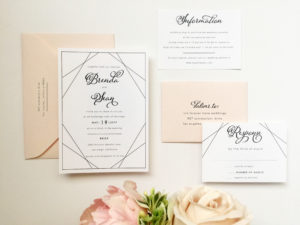 Modern Blush Wedding Invitations