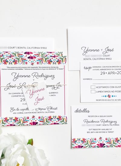 Mexican Inspired Wedding Invitations
